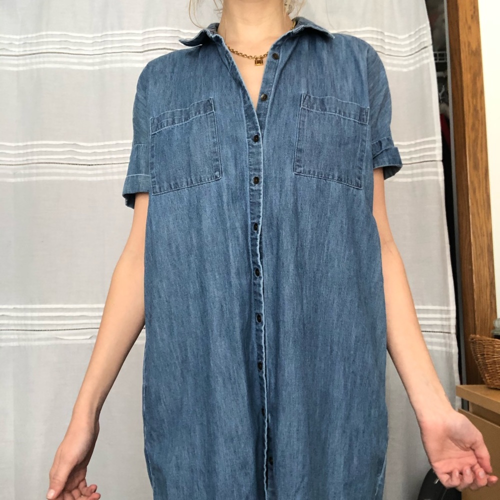 Urban Outfitters Denim Collared Dress